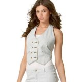 Paris Hilton Sexy Pinstriped Denim Vest