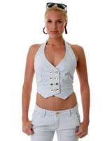 Sexy Vest With Tie Back Sash