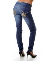 Gold Pocket Skinny Jean