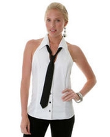 Cut-Away Top With Tie