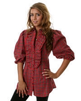 Plaid Tuxedo Tunic