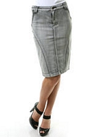 Punk Wash Denim Pencil Skirt