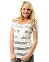 Sequin-Stripe Top