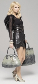 Paris Hilton promo for handbag line