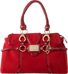 COFFEE Red Suede Synthetic Leather