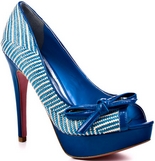 Beth (Blue Woven Patent)