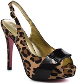 Taurus Slingback (Leopard Satin)