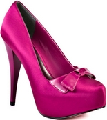 Vee (Fuschia Satin)