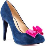 Amelie (Navy Fuchsia Suede)