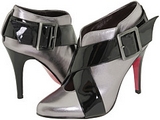 Courtney (Pewter Metallic/Black Patent)