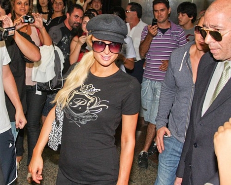Paris Hilton arrives in Brazil 