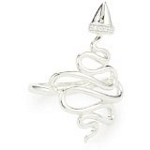 Sterling Silver Spike Ring with CZ, Size 7