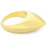 Sterling Silver Ring with 18kt Gold Wash and Satin Finish, 7
