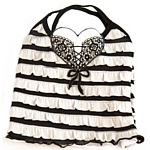 Ruffled Tank - Black/White